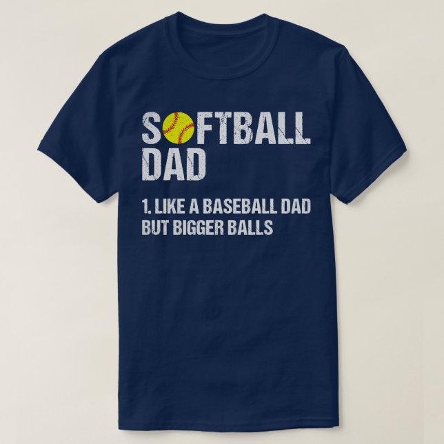 Camiseta Softball Dad TShirt (Diseño del anverso)