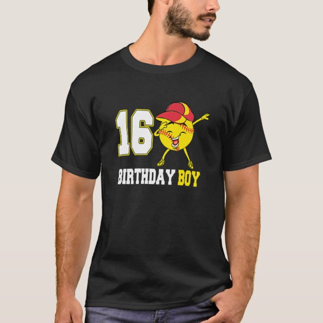 Camiseta Softball de 16 años Dabbing (Anverso)