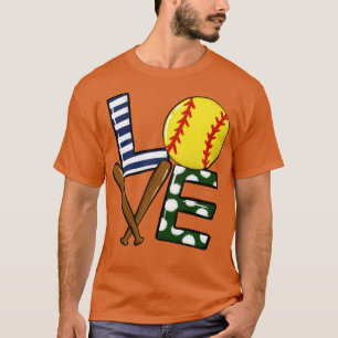 Camiseta softball de amor