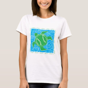Camiseta Softball de la playa de la tortuga