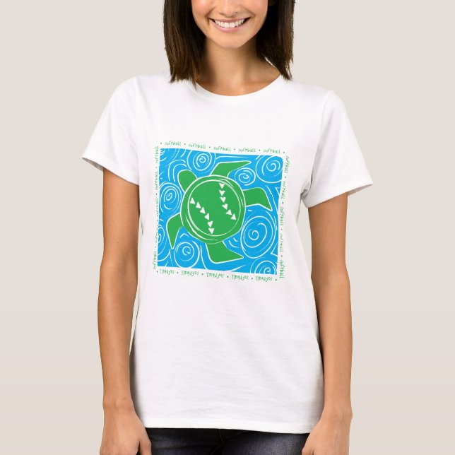 Camiseta Softball de la playa de la tortuga (Anverso)