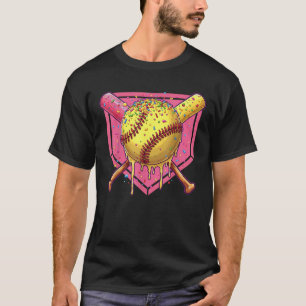Camiseta Softball Drip Girls Home Plate Ice Cream Drip