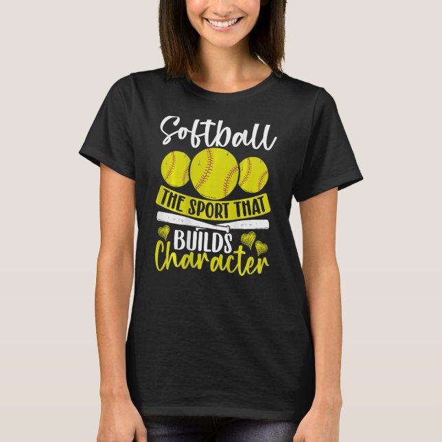 Camiseta Softball El Deporte Que Construye La Huella De Fon (Anverso)