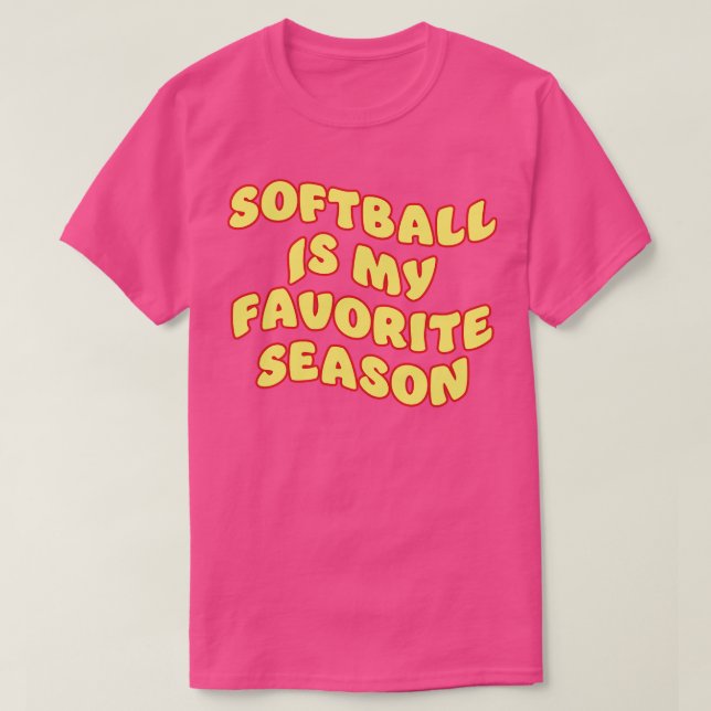 Camiseta softball es mi estación favorita 2 (Diseño del anverso)