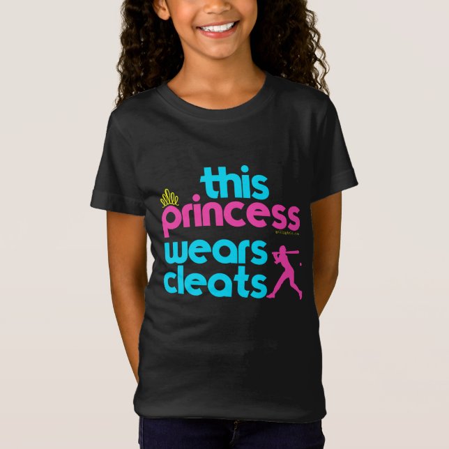 Camiseta Softball: Esta princesa Wears Cleats - Golly (Anverso)