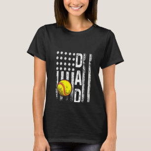 Camiseta Softball Fútbol Femenino Bandera Americana Vintage