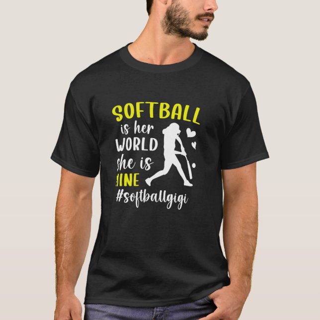 Camiseta Softball Gigi Abuela Orgulloso Jugador de Softball (Anverso)