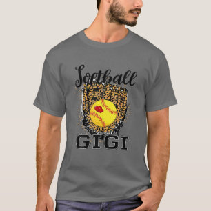 Camiseta Softball Gigi Leopard Game Day Grandma Sport Lover