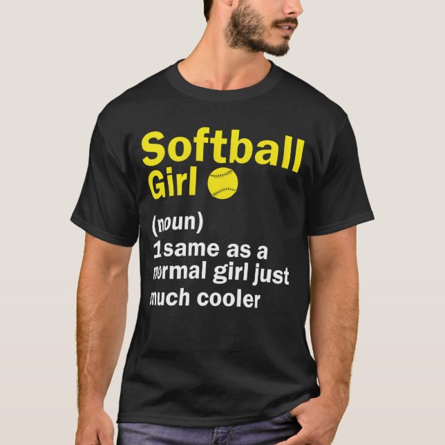 Camiseta Softball Girl Definition Funny Sassy Sports boy gi (Anverso)