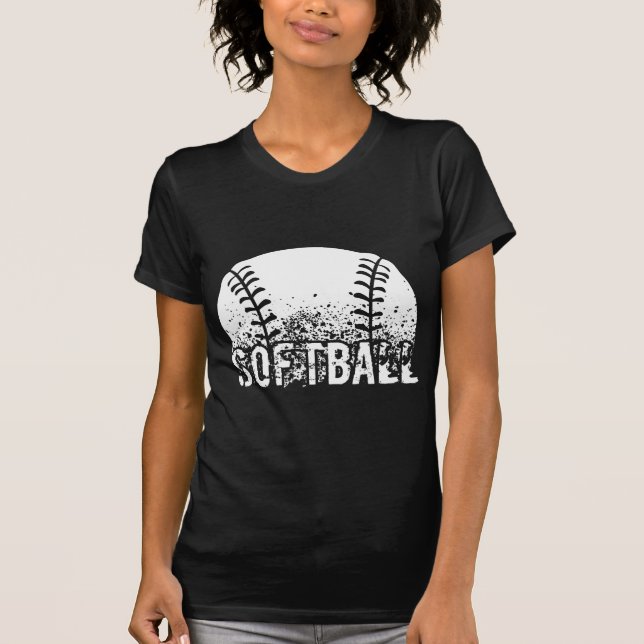 Camiseta Softball Grunge (Anverso)