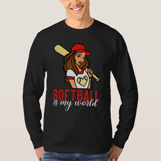 Camiseta Softball is my World Softball (Anverso)