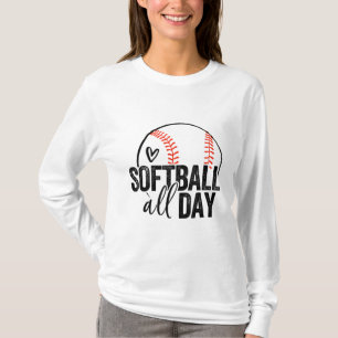 Camiseta Softball Jugador en Chicas Hombres Hombres Hombres