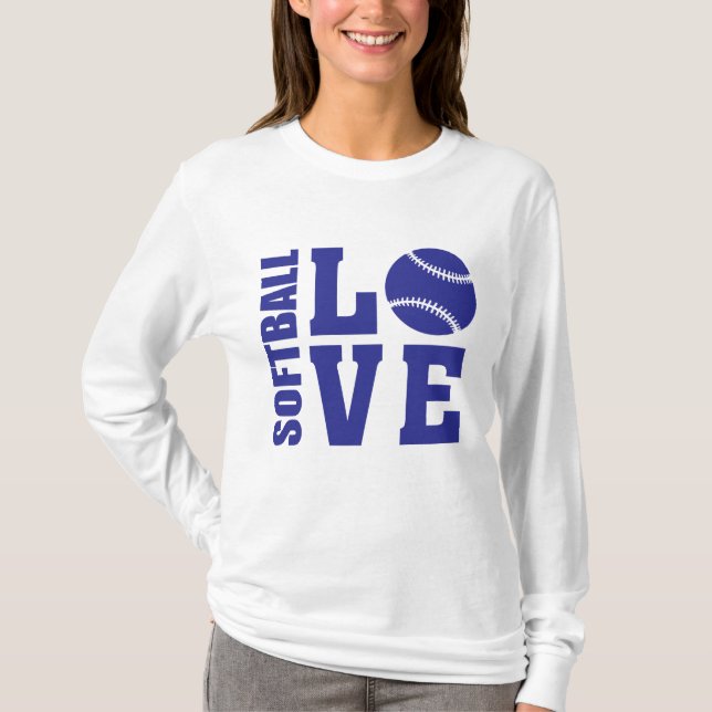 Camiseta Softball Love, Softball (Anverso)