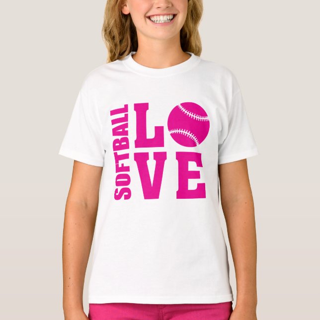 Camiseta Softball Love, Softball (Anverso)