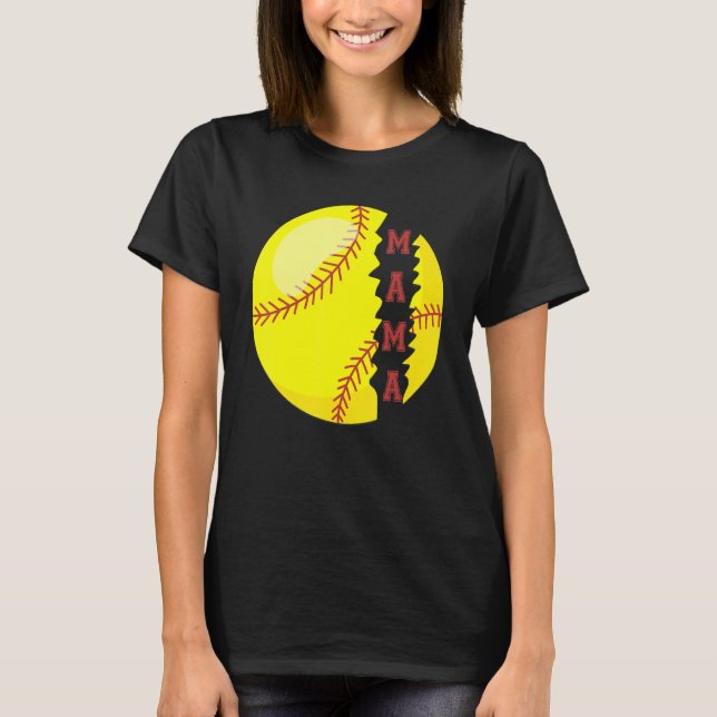 Camiseta Softball Mama Sport  Game Day Mother Day (Anverso)
