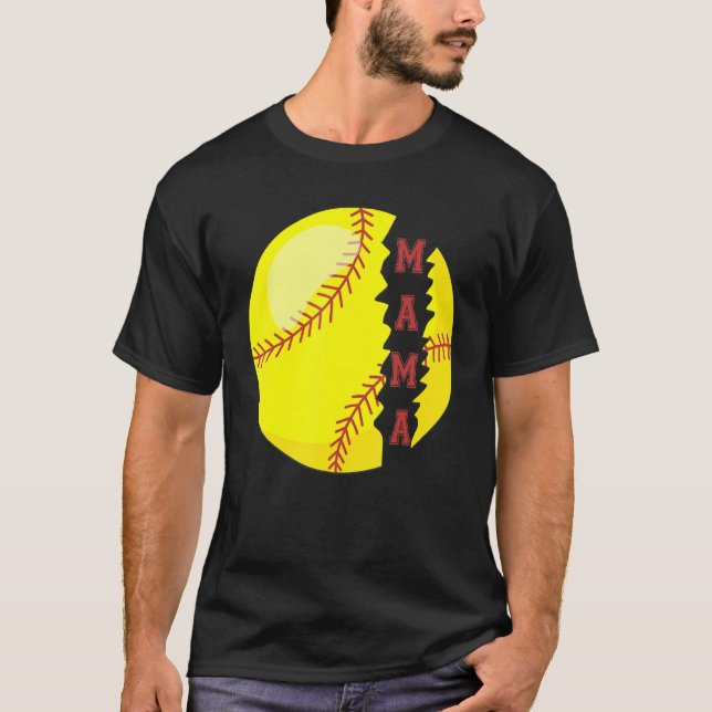Camiseta Softball Mama Sport  Game Day Mother Day (Anverso)