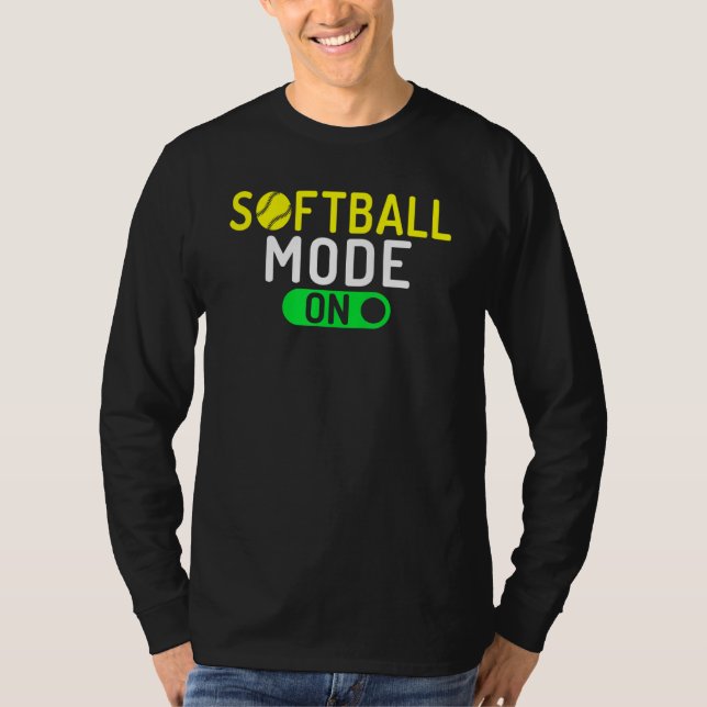 Camiseta Softball Mode On Softball (Anverso)