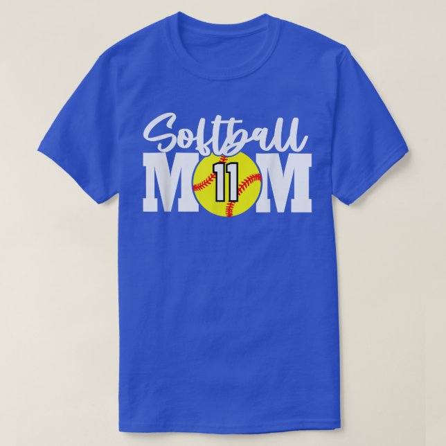 Camiseta Softball Mom Number 11  (Diseño del anverso)