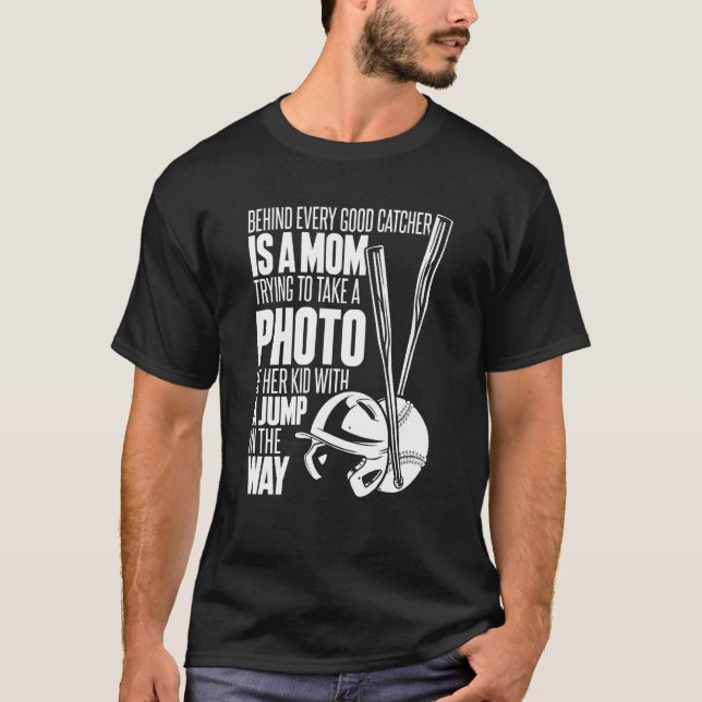 Camiseta Softball Mom Pitcher Catcher Batter Softball (Anverso)