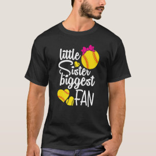 Camiseta Softball Pequeña Hermana Mayor Fan Chicas Adolesce