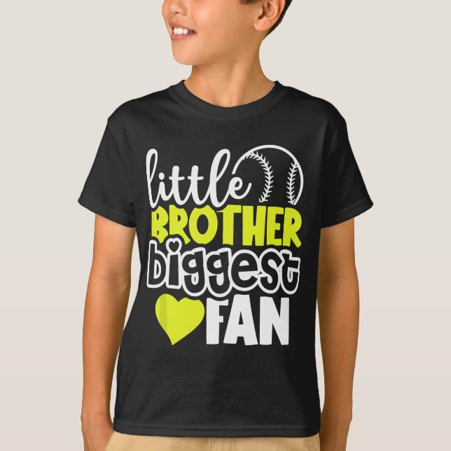 Camiseta Softball Pequeño Hermano Mayor Fan Gift Adolescent (Anverso)