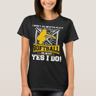 Camiseta Softball Pitcher Hitter Catcher Coach Fan F