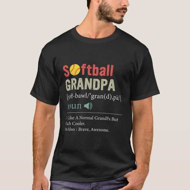 Camiseta Softball Player Sport Softball Definición de abuel (Anverso)