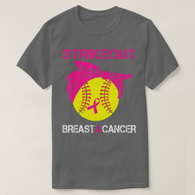 Camiseta Softball Sensibilización sobre el cáncer de mama H (Diseño del anverso)