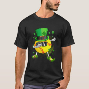 Camiseta Softball Shamrock Funny Irish St Patrick D