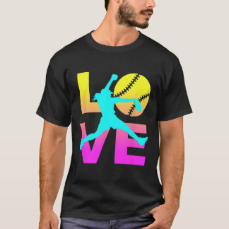 Camiseta Softball Shirts For Girls Love