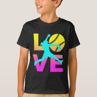 Camiseta Softball Shirts For Girls Love