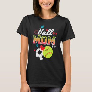 Camiseta Softball Soccer Heart Design Para Mamá