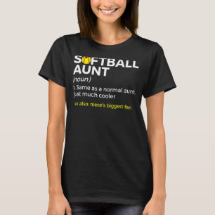 Camiseta Softball Tía Definition El mayor fanático de la so