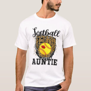 Camiseta Softball tía Leopard Game Day Tía Madre Softb