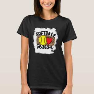Camiseta Softball Womens Leopard Pattern Chica 6