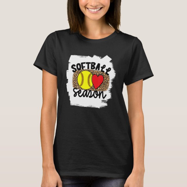 Camiseta Softball Womens Leopard Pattern Chica 6 (Anverso)