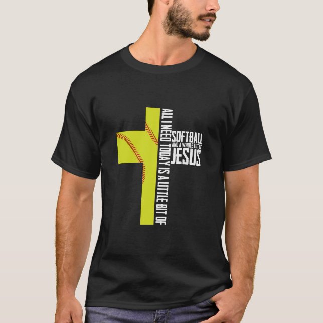 Camiseta Softball Y Jesús Deporte Religioso (Anverso)