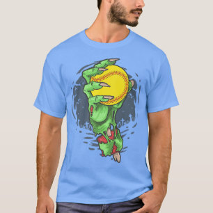 Camiseta Softball Zombie Hand Softball Player Halloween Cos