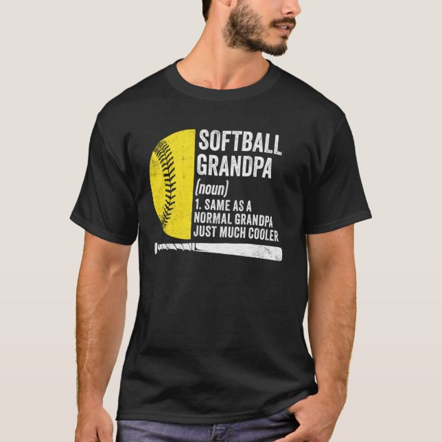 Camiseta Softbol Abuelo Definición Graciosa Abuelo (Anverso)