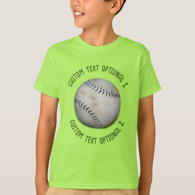 Camiseta Softbol Béisbol Con Texto (Anverso)