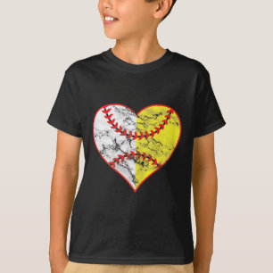 Camiseta Softbol Corazón Mamá Béisbol Día de la Madre Mejor