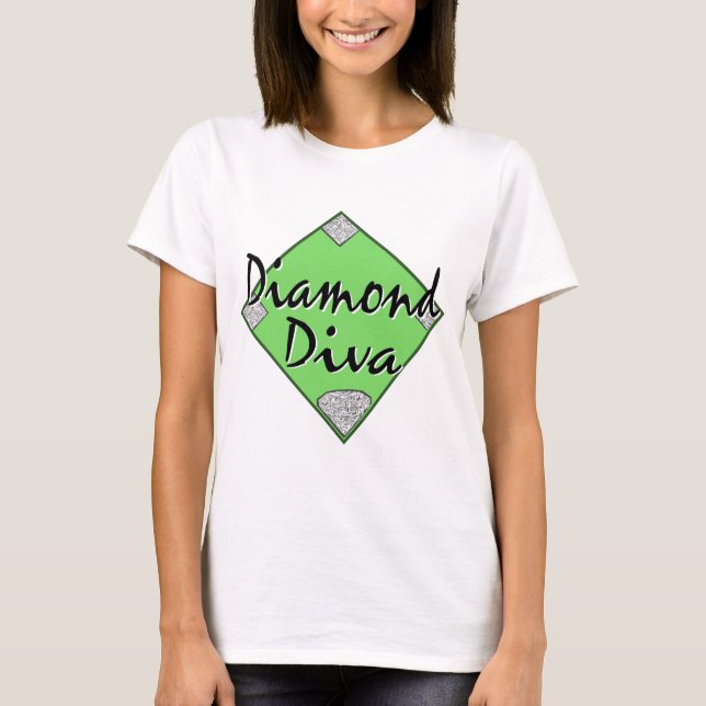 Camiseta Softbol Diamond Diva (Anverso)