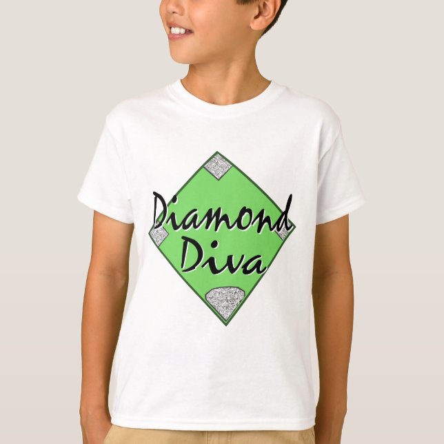 Camiseta Softbol Diamond Diva (Anverso)