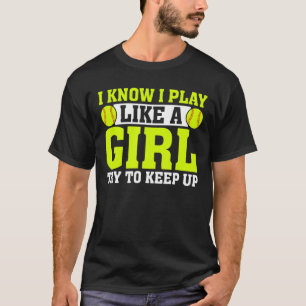 Camiseta Softbol Mujeres Niñas Béisbol Receptor Lanzador Su