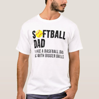 Camiseta Softbol Vintage Como Un Béisbol Pero Con Mayor B