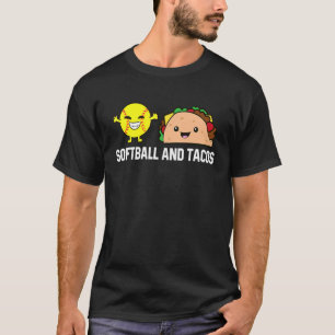 Camiseta Softbol Y Tacos Receptor Lanzador Softbol