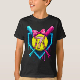 Camiseta Softll 7 años de edad helado goteo 7 cumpleaños gi