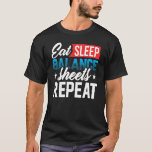 Camiseta Software contable de balances de balance de libros