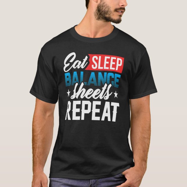 Camiseta Software contable de balances de balance de libros (Anverso)