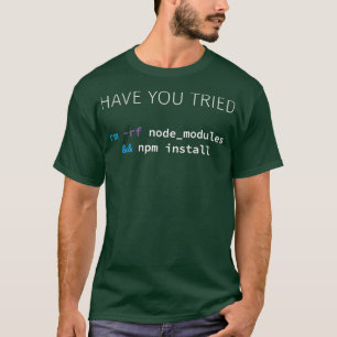 Camiseta Software de desarrollador de programadores de Node